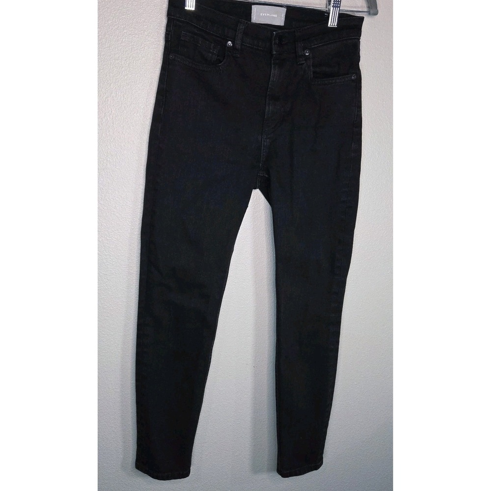 Everlane‎ Black Slim Straight Jeans Women's 27 Ankle Stretch Denim Minimalist